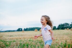 Happy child running