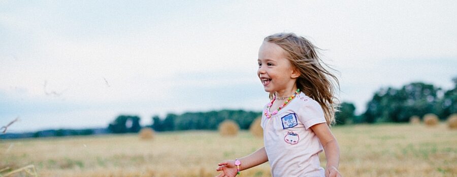 Happy child running